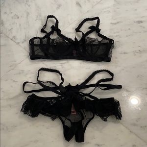 Sexy black lace Agent Provacateur lingerie set